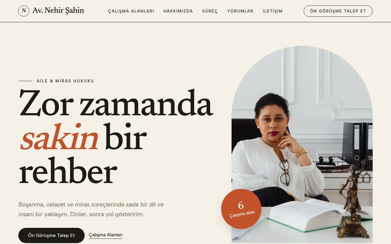 Avukat Web Sitesi — Av. Nehir Şahin Aile Hukuku